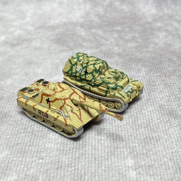 Micro Machines German Tank Set By Galoob 1987 Camo Pattern Toy Miniatures - Picture 1 of 9